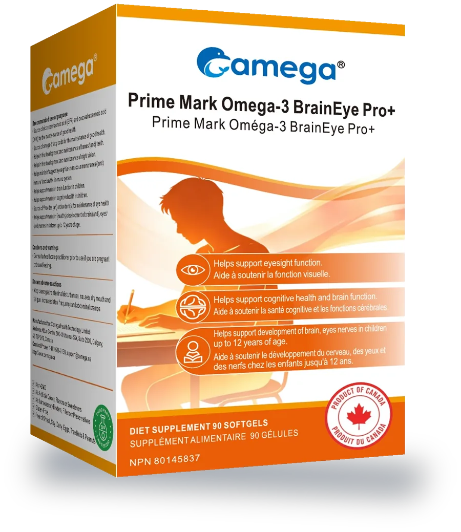 Prime Mark Omega-3 BrainEye Pro+ box